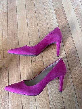 Michael Kors pink suede heels